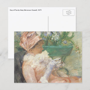Tasse Tee von Mary Cassatt, Vintage Impressionismu Postkarte