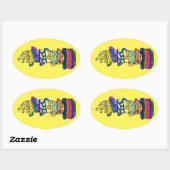 Tasse Teeaufkleber Ovaler Aufkleber (Blatt)