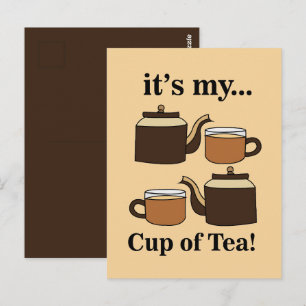 Tasse Teekanne Es ist meine Tasse Tee Postkarte