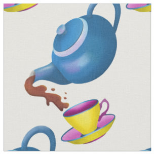 Tasse Teekanne und Untertasse Stoff