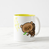 Tasse - Teekessel Tanuki mit Blätter (VorderseiteRechts)