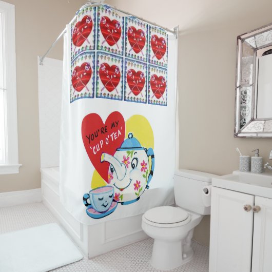 Tasse Teevalentine Duschvorhang (Beispiel)
