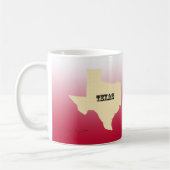 Tasse - Texas Staat Karte mit Stadt (Links)