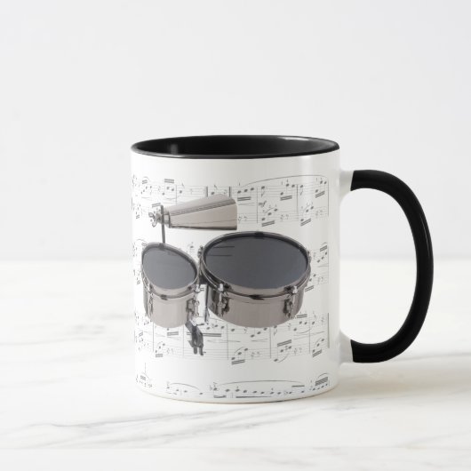 Tasse - Timbales (Trommeln) mit Blattmusik (Rechts)