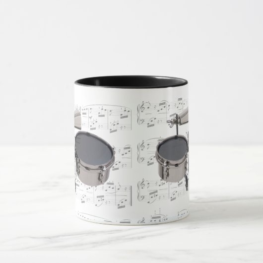 Tasse - Timbales (Trommeln) mit Blattmusik (Zentrum)