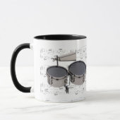 Tasse - Timbales (Trommeln) mit Blattmusik (Links)