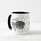 Tasse - Timbales (Trommeln) mit Blattmusik (Vorderseite Links)