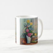 Tasse - Tischplatte-noch Leben, malend durch (VorderseiteRechts)