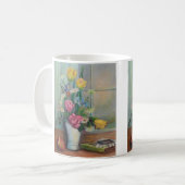 Tasse - Tischplatte-noch Leben, malend durch (Vorderseite Links)