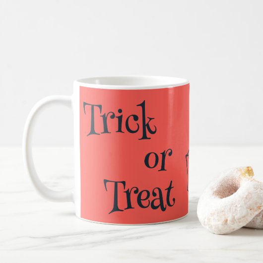 Tasse Trick oder Treat Friendly Ghost Orange (Mit Donut)