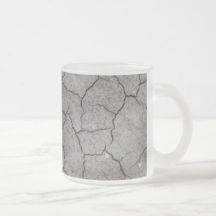 Tasse: Trockene, graue Bodendecke. Mattierte Oberf Mattglastasse
