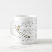 Tasse - Trombone (Inhalt) mit Blattmusik (Vorderseite Links)