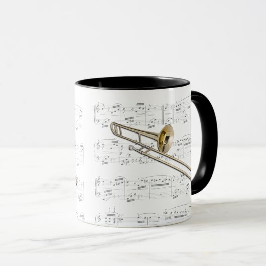 Tasse - Trombone (Inhalt) mit Blattmusik (VorderseiteRechts)