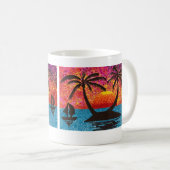 Tasse - Tropeninsel Sonnenuntergang (VorderseiteRechts)