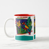 Tasse-Tropischer Papagei Zweifarbige Tasse (Links)