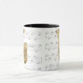Tasse - Tuba mit Blattmusik (Zentrum)