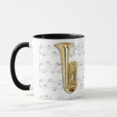 Tasse - Tuba mit Blattmusik (Links)