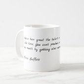 Tasse über das klassische Warren Buffet (Vorderseite Links)