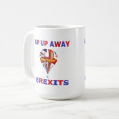 Tasse über den Brexit in Großbritannien (Vorderseite Links)