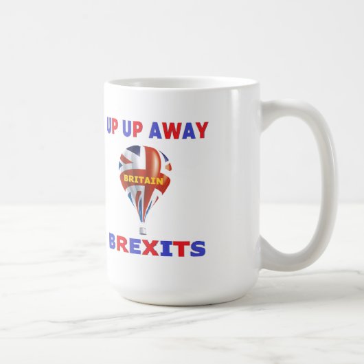 Tasse über den Brexit in Großbritannien (Rechts)