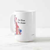 Tasse UK Flaggengott Rettete The Queen (Vorderseite Links)