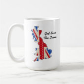 Tasse UK Flaggengott Rettete The Queen (Links)