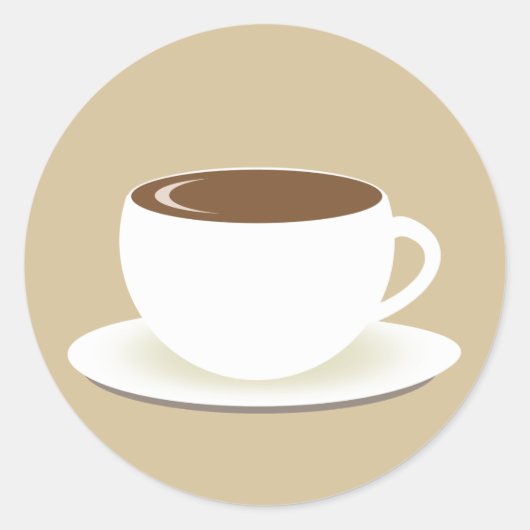 Tasse Umschlag Aufkleber-Aufkleber Runder Aufkleber (Vorderseite)