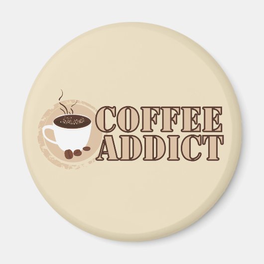 Tasse und Bohnen für den Kaffee Magnet (Vorne)