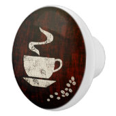 Tasse und Bohnen R - Knochen Keramikknauf (Rechts)