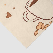 Tasse und Dampf im Doodle-Stil Seidenpapier (Ausschnitt)