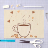 Tasse und Dampf im Doodle-Stil Seidenpapier (Handwerk)