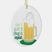 Tasse und Golf von Bier Keramik Ornament (Rechts)