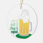 Tasse und Golf von Bier Keramik Ornament (Links)