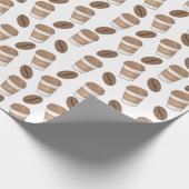 Tasse und Kaffeebeutel Geschenkpapier (Ecke)