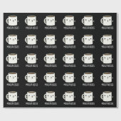 Tasse und Kisses Funny Mug Pun Dark BG Geschenkpapier (Flach)