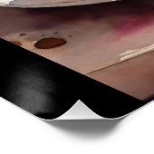 Tasse und Teller farbig Poster (Ecke)