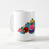 Tasse, Ungar, Stickerei, kalocsai Kaffeetasse (Vorderseite Links)