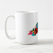 Tasse, Ungar, Stickerei, kalocsai Kaffeetasse (Links)