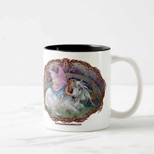 Tasse - Unicorn-rosa Flügel-Fee (Rechts)