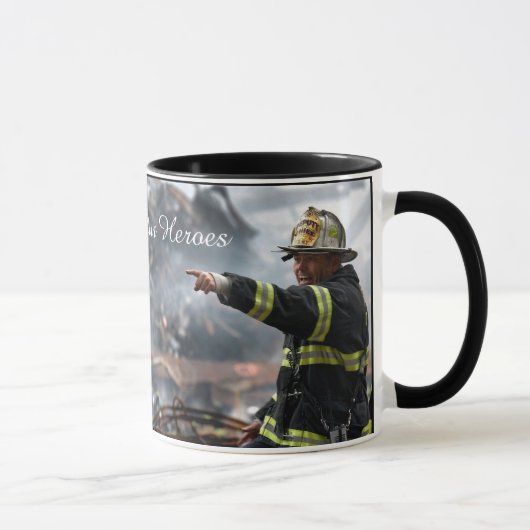 Tasse "Unser Held", Unterstützung für den Feuerweh (Rechts)