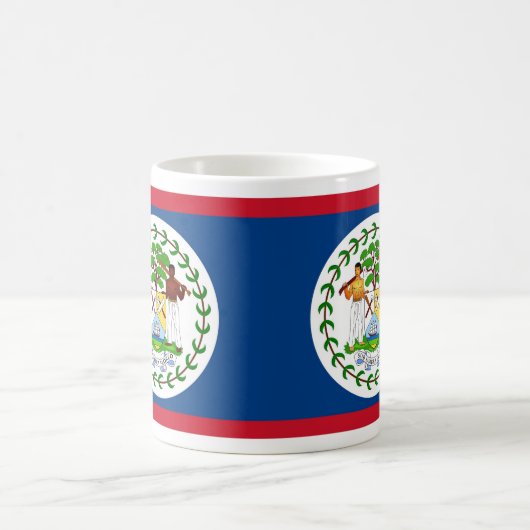 Tasse unter der Flagge von Belize (Mittel)