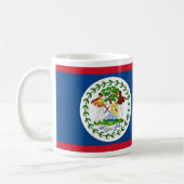 Tasse unter der Flagge von Belize (Links)