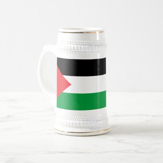 Tasse unter palästinensischer Flagge (Vorderseite Links)