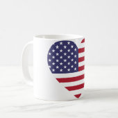 Tasse USA-Flagge mit Liebe (Vorderseite Links)