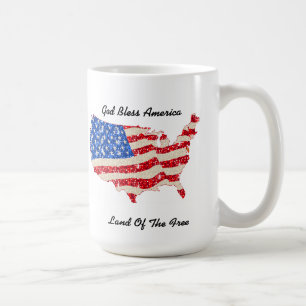 Tasse USA Flaggen Gott segne Amerika