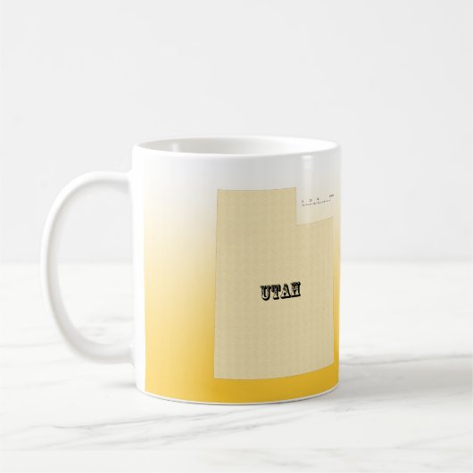 Tasse - Utah Staat Karte mit Stadt (Links)