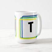 Tasse - vereinfachende geometrische Formen und ers (VorderseiteRechts)