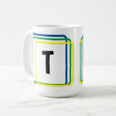 Tasse - vereinfachende geometrische Formen und ers (Vorderseite Links)