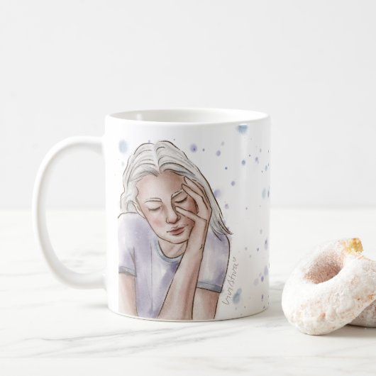 Tasse verlangsamen | Blue Splash & Girl (Mit Donut)