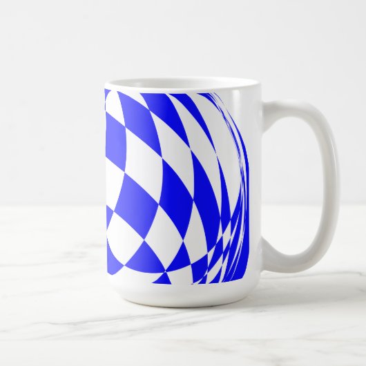 Tasse - Verzerrte Checkerboard-Quadrate (Rechts)